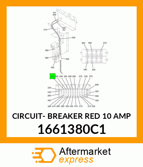 CIRCUIT- BREAKER RED 10 AMP 1661380C1