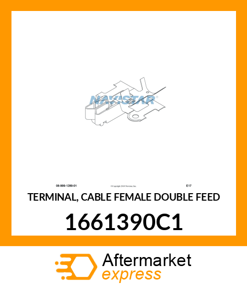 TERMINAL, CABLE FEMALE DOUBLE FEED 1661390C1