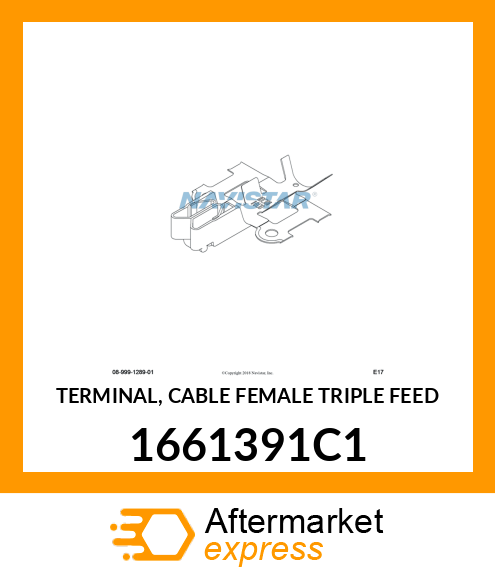 TERMINAL, CABLE FEMALE TRIPLE FEED 1661391C1