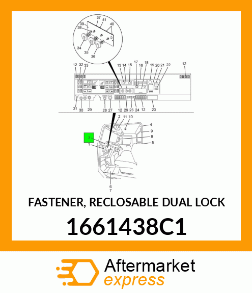 FASTENER, RECLOSABLE DUAL LOCK 1661438C1