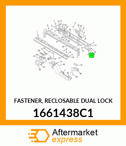 FASTENER, RECLOSABLE DUAL LOCK 1661438C1