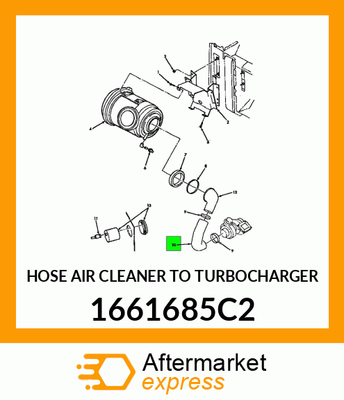 HOSE AIR CLEANER TO TURBOCHARGER 1661685C2
