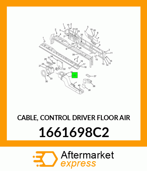 CABLE, CONTROL DRIVER FLOOR AIR 1661698C2