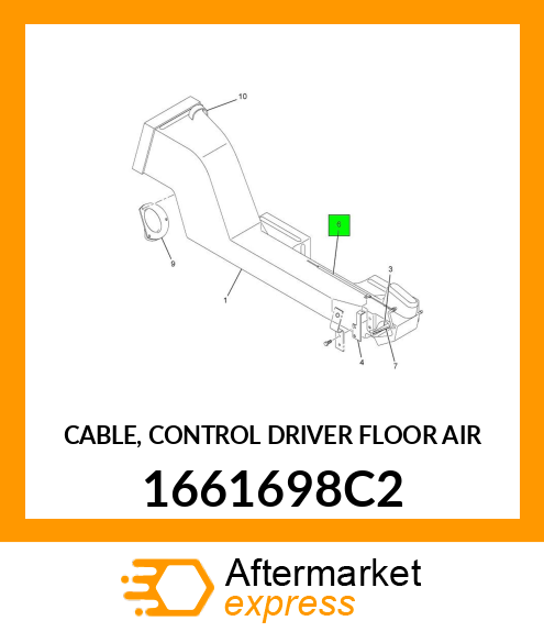 CABLE, CONTROL DRIVER FLOOR AIR 1661698C2