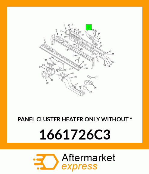 PANEL CLUSTER HEATER ONLY WITHOUT * 1661726C3