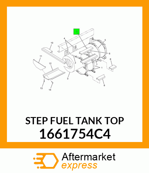 STEP FUEL TANK TOP 1661754C4