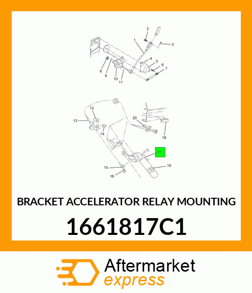 BRACKET ACCELERATOR RELAY MOUNTING 1661817C1