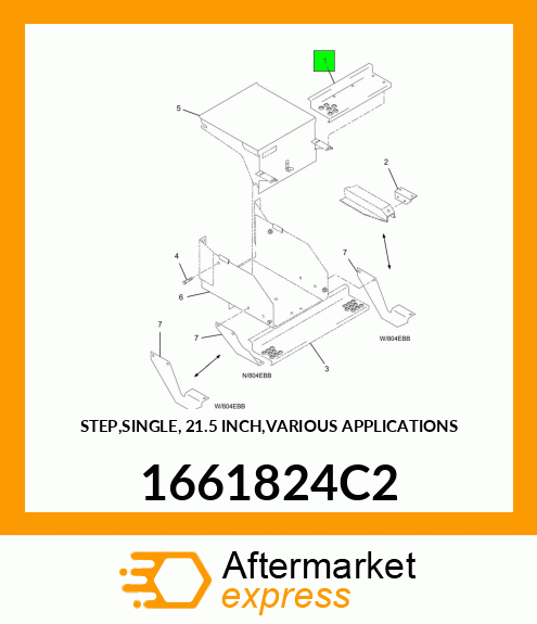 STEP,SINGLE, 21.5 INCH,VARIOUS APPLICATIONS 1661824C2