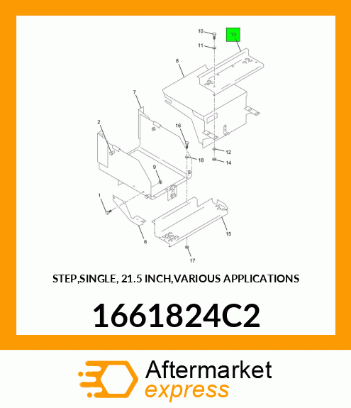 STEP,SINGLE, 21.5 INCH,VARIOUS APPLICATIONS 1661824C2