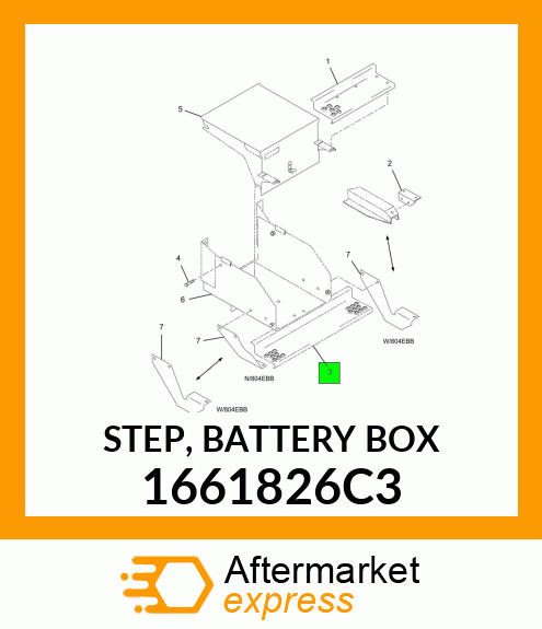 STEP, BATTERY BOX 1661826C3