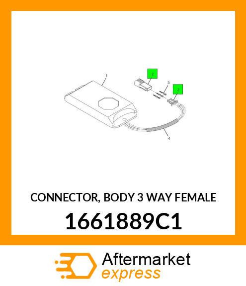 CONNECTOR, BODY 3 WAY FEMALE 1661889C1