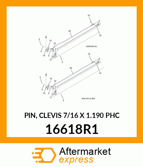 PIN, CLEVIS 7/16 X 1.190 PHC 16618R1