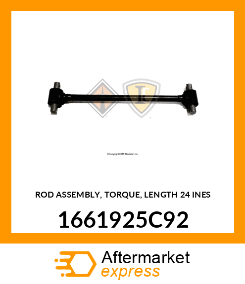 ROD ASSEMBLY, TORQUE, LENGTH 24 INES 1661925C92