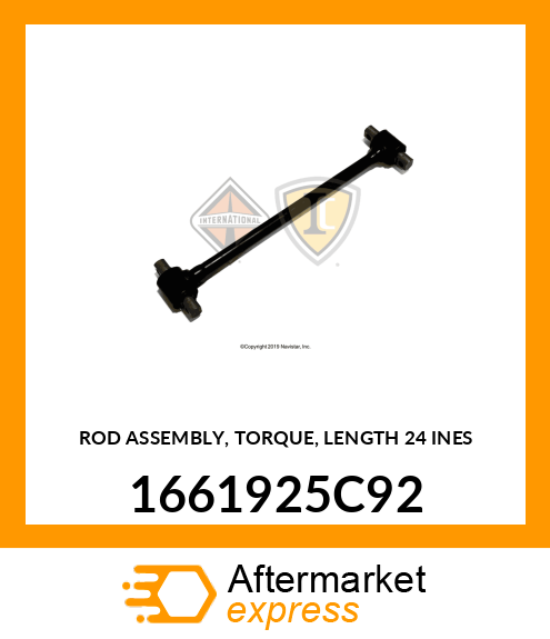 ROD ASSEMBLY, TORQUE, LENGTH 24 INES 1661925C92