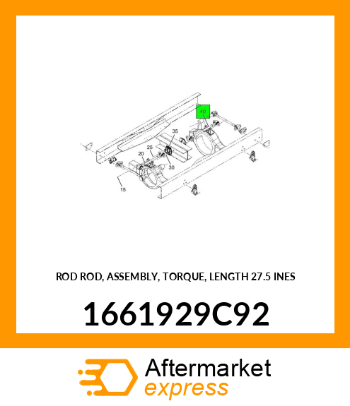 ROD ROD, ASSEMBLY, TORQUE, LENGTH 27.5 INES 1661929C92