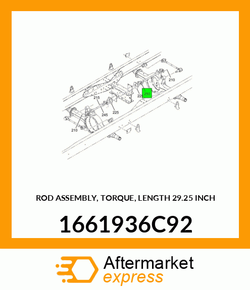 ROD ASSEMBLY, TORQUE, LENGTH 29.25 INCH 1661936C92
