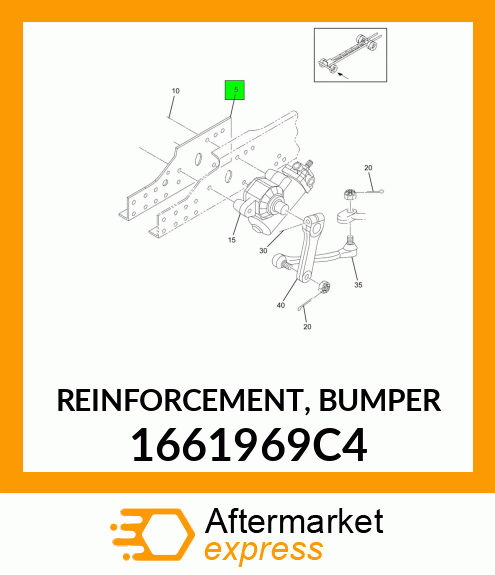 REINFORCEMENT, BUMPER 1661969C4