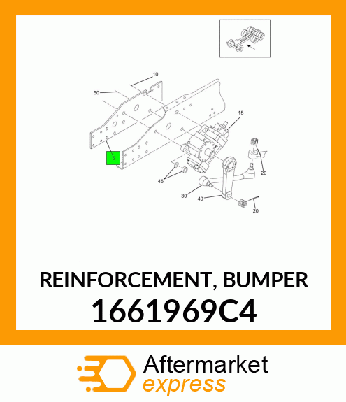 REINFORCEMENT, BUMPER 1661969C4