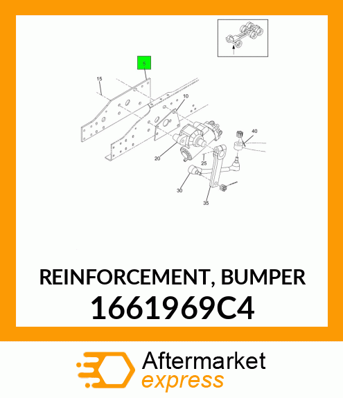 REINFORCEMENT, BUMPER 1661969C4