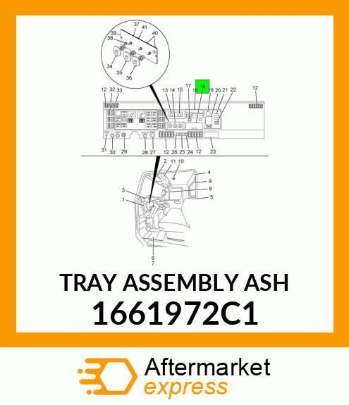 TRAY ASSEMBLY ASH 1661972C1