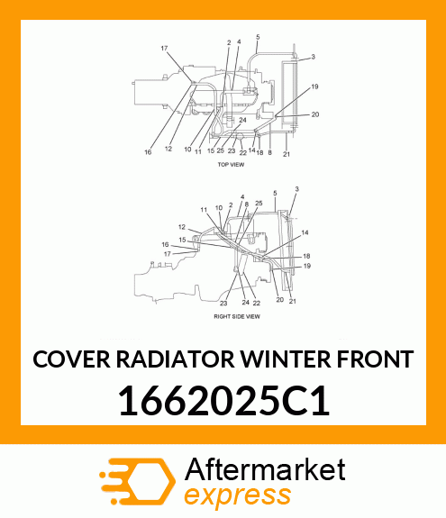 COVER RADIATOR WINTER FRONT 1662025C1