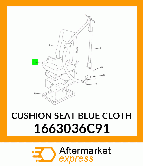 CUSHION SEAT BLUE CLOTH 1663036C91