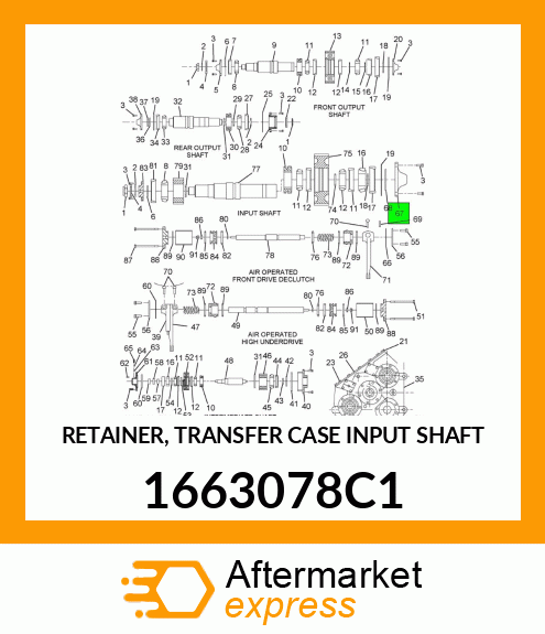 RETAINER, TRANSFER CASE INPUT SHAFT 1663078C1