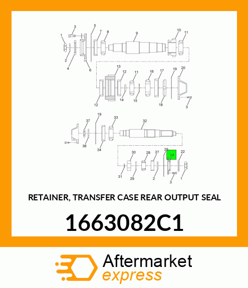 RETAINER, TRANSFER CASE REAR OUTPUT SEAL 1663082C1