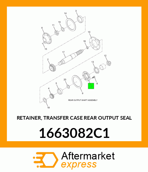 RETAINER, TRANSFER CASE REAR OUTPUT SEAL 1663082C1