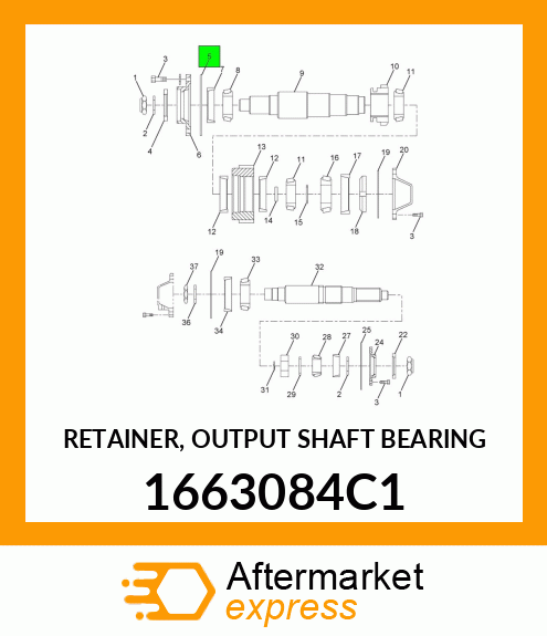 RETAINER, OUTPUT SHAFT BEARING 1663084C1