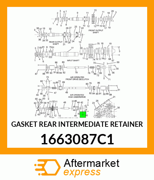 GASKET REAR INTERMEDIATE RETAINER 1663087C1