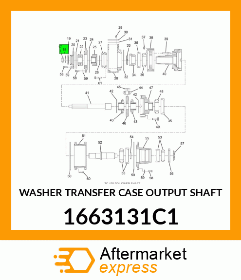 WASHER TRANSFER CASE OUTPUT SHAFT 1663131C1