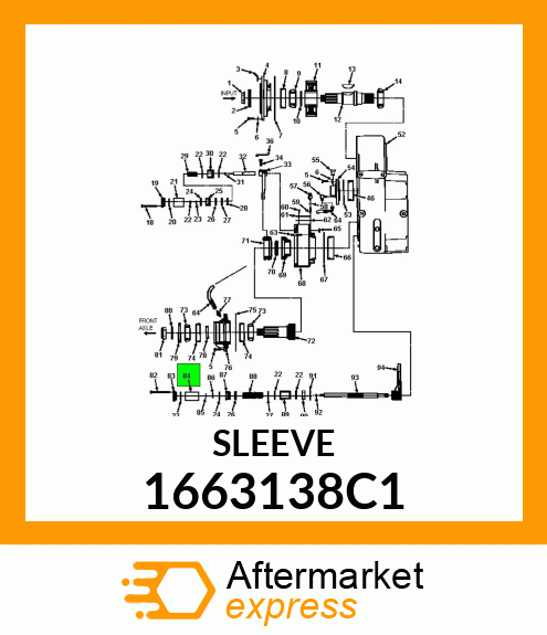 SPACER, TRANSFER CASE SHIFT CYLINDER 1663138C1