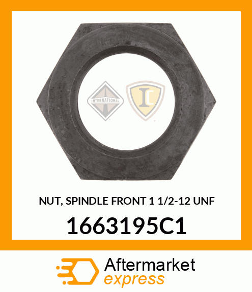 NUT, SPINDLE FRONT 1 1/2"-12 UNF 1663195C1