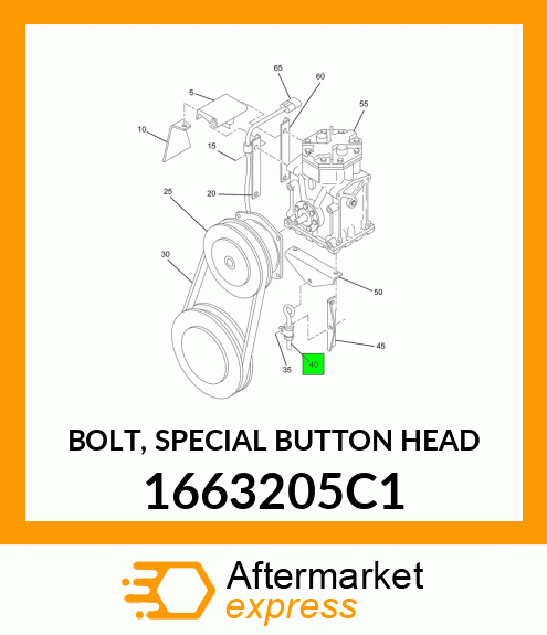 BOLT, SPECIAL BUTTON HEAD 1663205C1