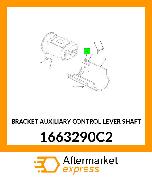 BRACKET AUXILIARY CONTROL LEVER SHAFT 1663290C2