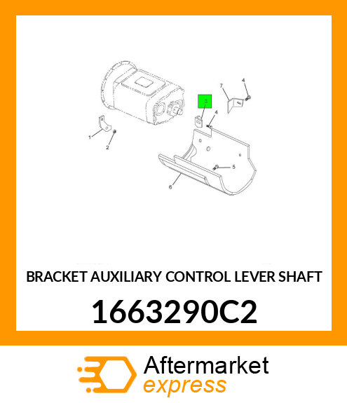 BRACKET AUXILIARY CONTROL LEVER SHAFT 1663290C2