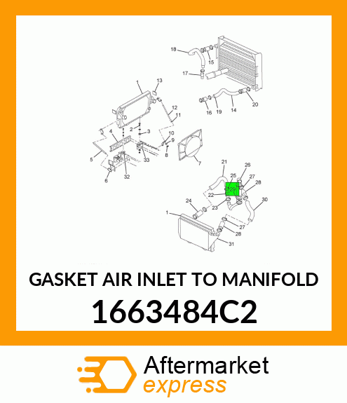 GASKET AIR INLET TO MANIFOLD 1663484C2