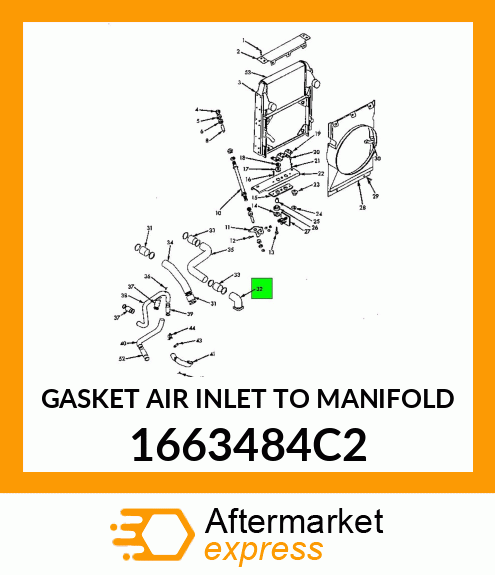 GASKET AIR INLET TO MANIFOLD 1663484C2