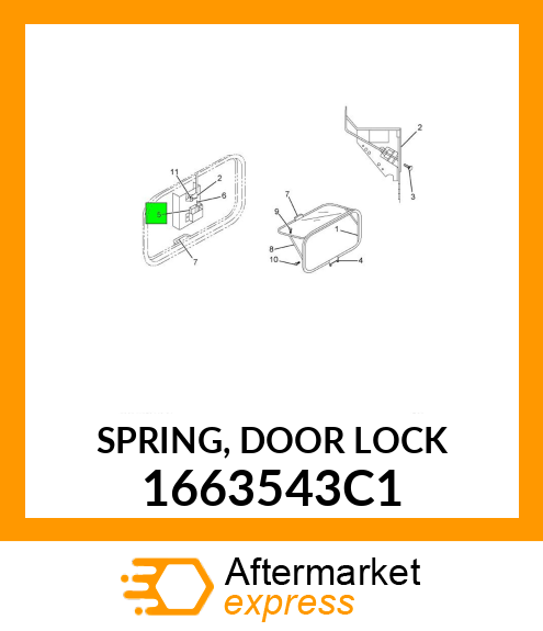 SPRING, DOOR LOCK 1663543C1