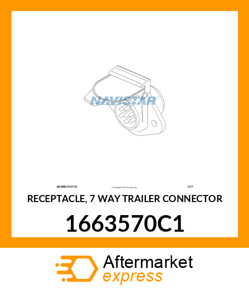 RECEPTACLE, 7 WAY TRAILER CONNECTOR 1663570C1