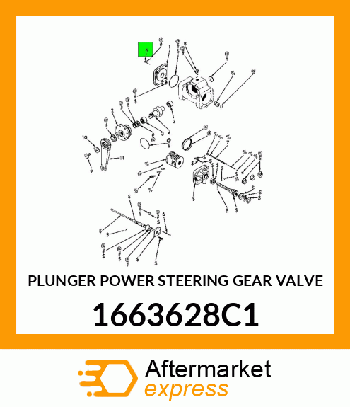 PLUNGER POWER STEERING GEAR VALVE 1663628C1