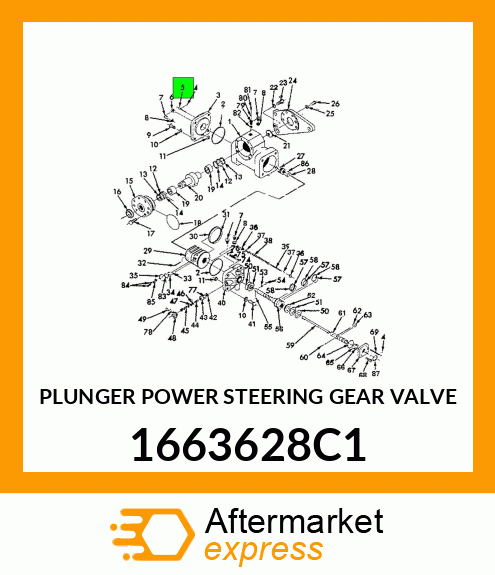 PLUNGER POWER STEERING GEAR VALVE 1663628C1