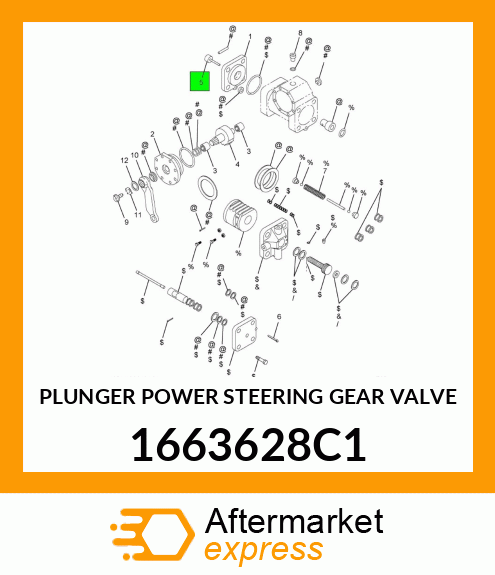 PLUNGER POWER STEERING GEAR VALVE 1663628C1