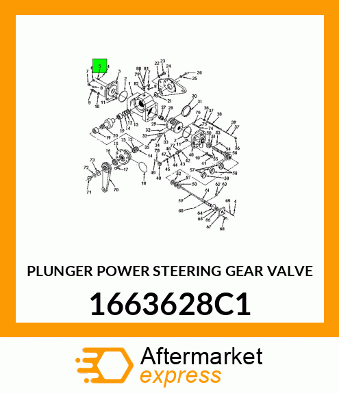 PLUNGER POWER STEERING GEAR VALVE 1663628C1