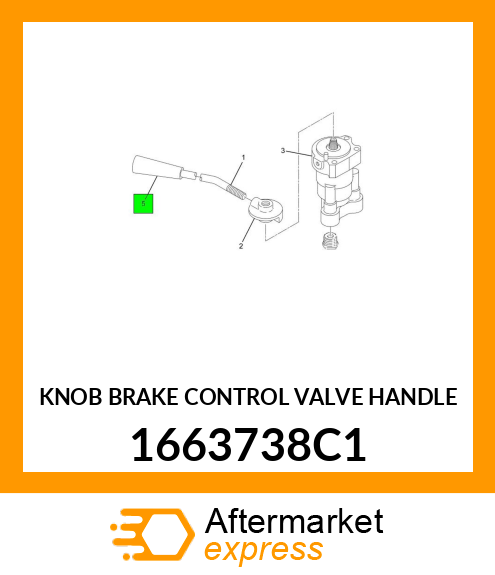 KNOB BRAKE CONTROL VALVE HANDLE 1663738C1