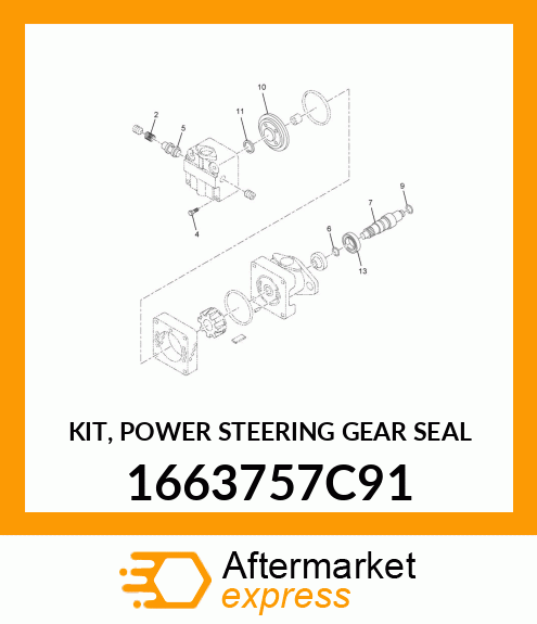 KIT, POWER STEERING GEAR SEAL 1663757C91