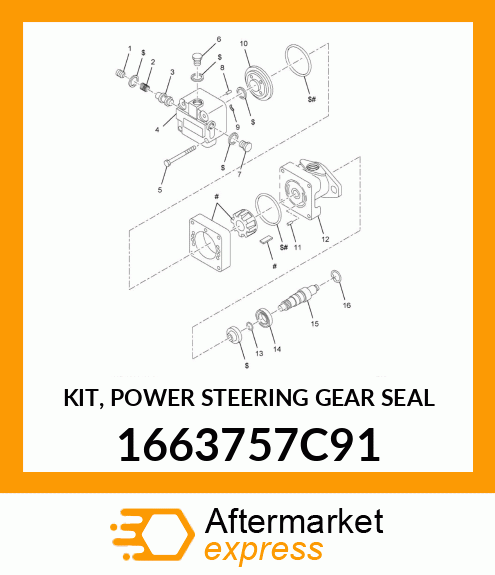 KIT, POWER STEERING GEAR SEAL 1663757C91