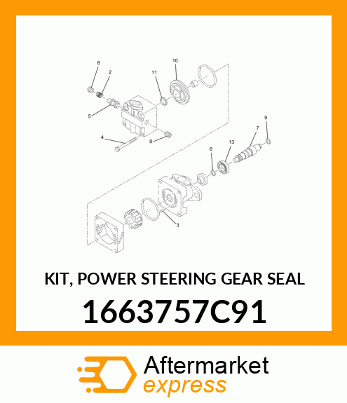 KIT, POWER STEERING GEAR SEAL 1663757C91