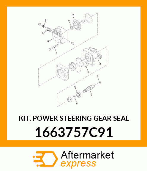 KIT, POWER STEERING GEAR SEAL 1663757C91